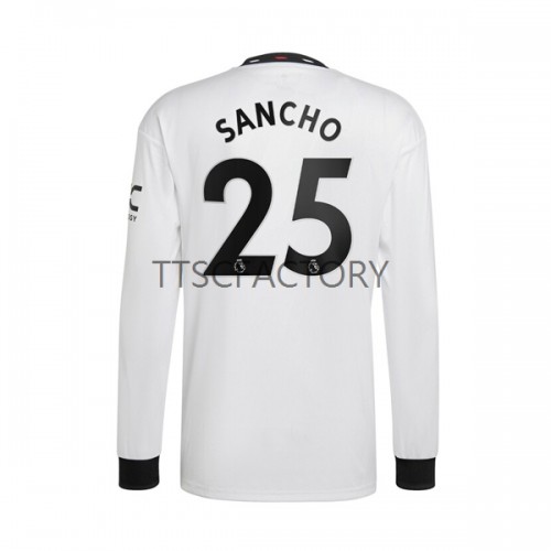 Manchester United Jadon Sancho 25 Fodboldtrøjer Udebanesæt 2022/23 Langærmet Manchester United Jadon Sancho 25 Fodboldtrøjer Udebanesæt 2022/23 Langærmet